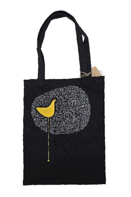 کیف پارچه ای 40*40 (طرح مرغ 1 پا)،(مانیز)