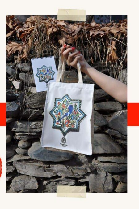 کیف پارچه ای 28*22 (طرح کاشی،کد 0008)