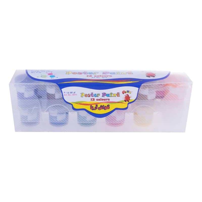 گواش 12 رنگ پیوسته بزرگ آریا