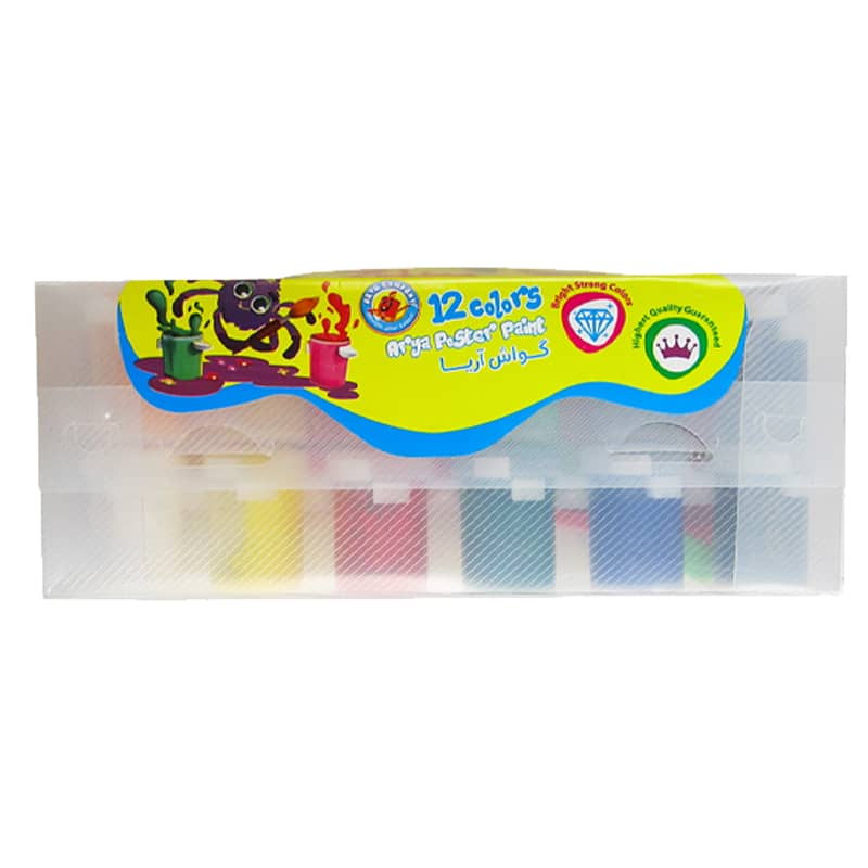 گواش 12 رنگ پیوسته کوچک آریا