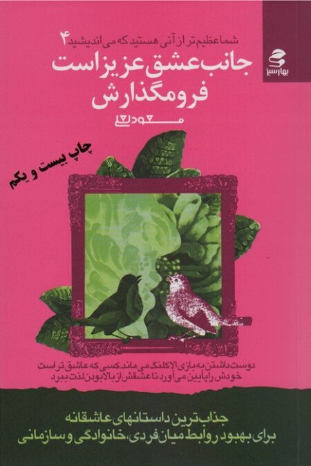 شما عظیم تر از آنی هستید که می اندیشید 4 (جانب عشق عزیز است فرو مگذارش)