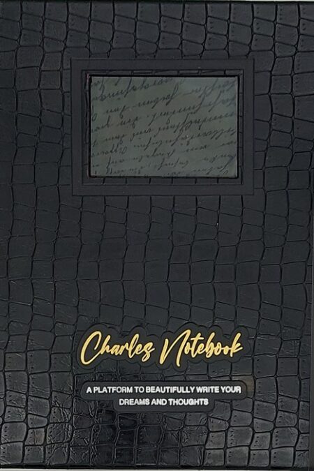 دفتر طراحی CHARLES NOTEBOOK (کد 612)،(چرم،لب طلایی)