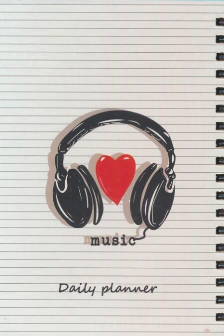 دفتر برنامه ریزی (پلنر روزانه LOVE MUSIC:کد801)،(سیمی)