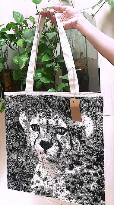 کیف پارچه ای 39*37 (طرح یوز)