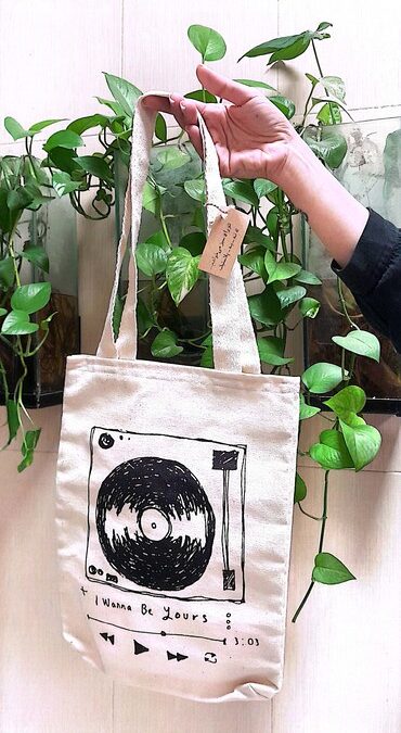 کیف پارچه ای 31*23.5 (I WANNA BE YOURS،کد 730)