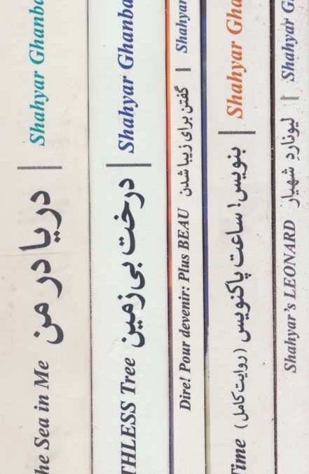 مجموعه پنج کتاب از شاعر شهیار قنبری (پنج حرف درشت در مشت)،(5جلدی،باقاب)