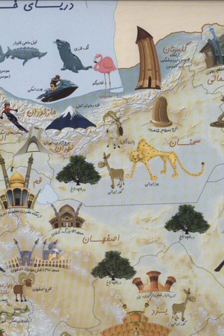 نخستین نقشه ایرانگردی من 70*50 (کد 1633)،(گلاسه)