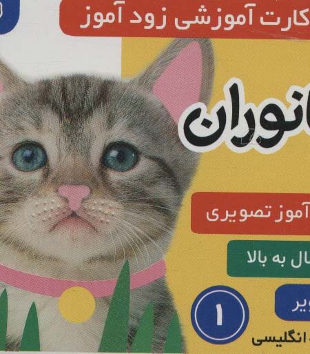 فلش کارت آموزشی زودآموز (جانوران 1)،(2زبانه،گلاسه)