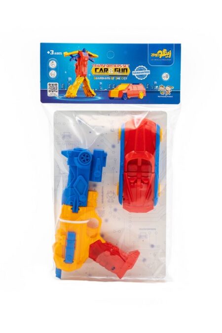 بسته اسباب بازی تفنگ ربات شونده و ماشین ربات شونده (CAR & GUN)