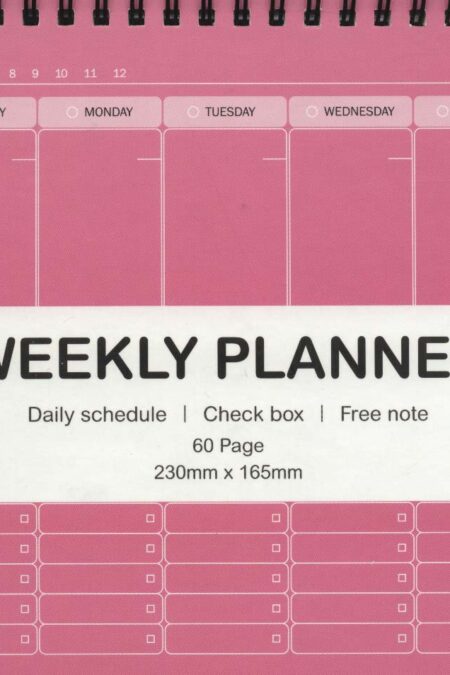 دفتر برنامه ریزی هفتگی (WEEKLY PLANNER)،(کد 153)،(سیمی)