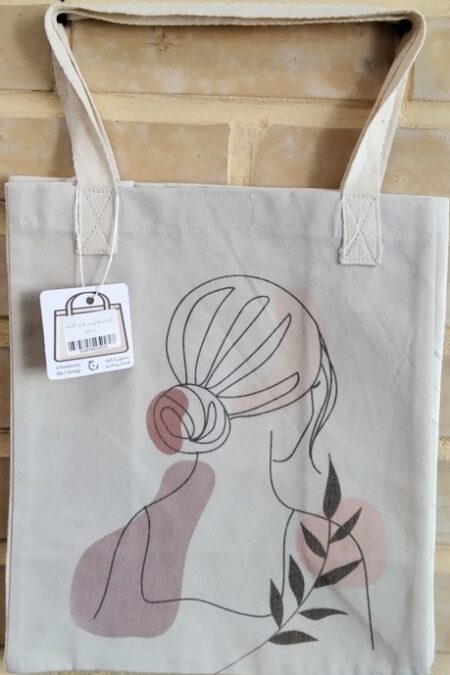 کیف پارچه ای سه طرفه کاست 31*27 (طرح زن،کد 2211)