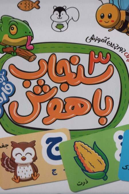 بسته کارت پازل جورچین آموزشی سنجاب باهوش 3 (الفبای فارسی)،(35عددی،باجعبه)