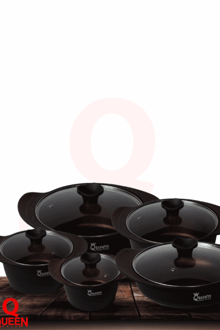 سرویس 10 پارچه طرح آیکال رنگ مشکی گرانیتی