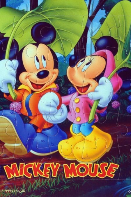 پازل 25 تکه میکی موس (همراه با منچ)،(گلاسه)