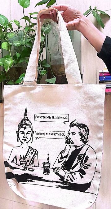 کیف پارچه ای 41*37 (نیچه و بودا،کد 750)