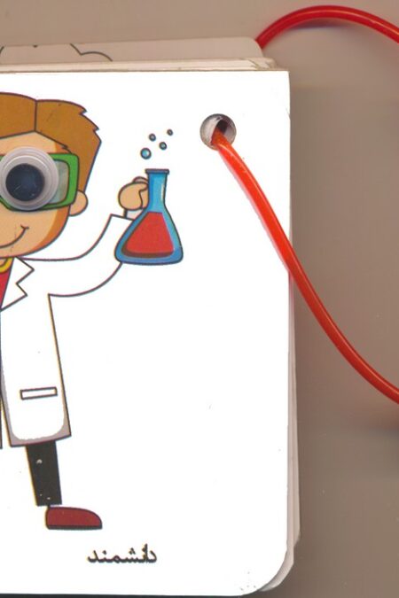 فلش کارت چشمی شناخت مشاغل (2زبانه،دستگیره دار)