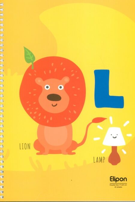 دفتر زبان انگلیسی 40برگ (2خط،8طرح،کد 290)،(سیمی)