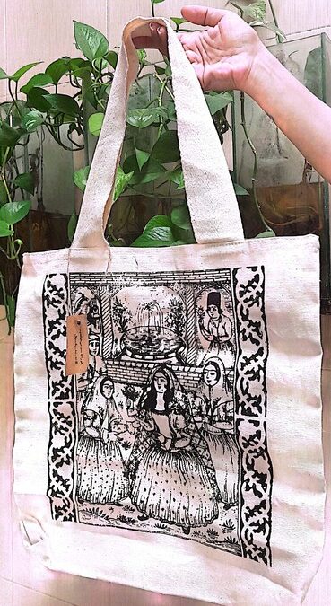 کیف پارچه ای 41*39/5 (چاپ سنگی،کد 750)